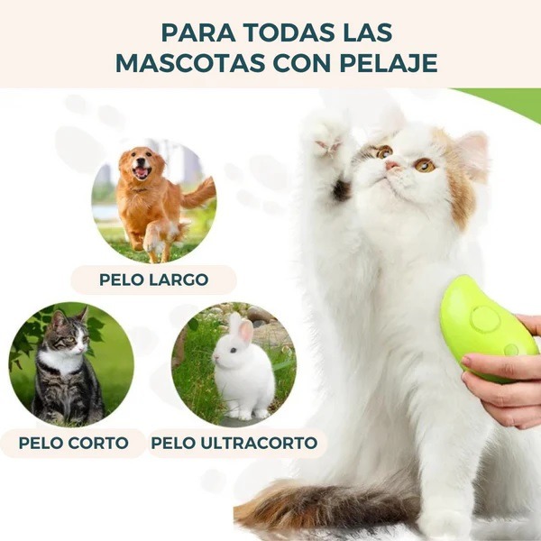 Miniatura 5 de Cepillo Quita Pelos A Vapor Gatos Perros